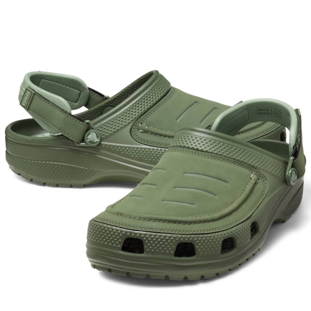 Crocs Yukon Vista II Clogs Mens 12 LiteRide Adjustable Strap‎ Army Green NEW